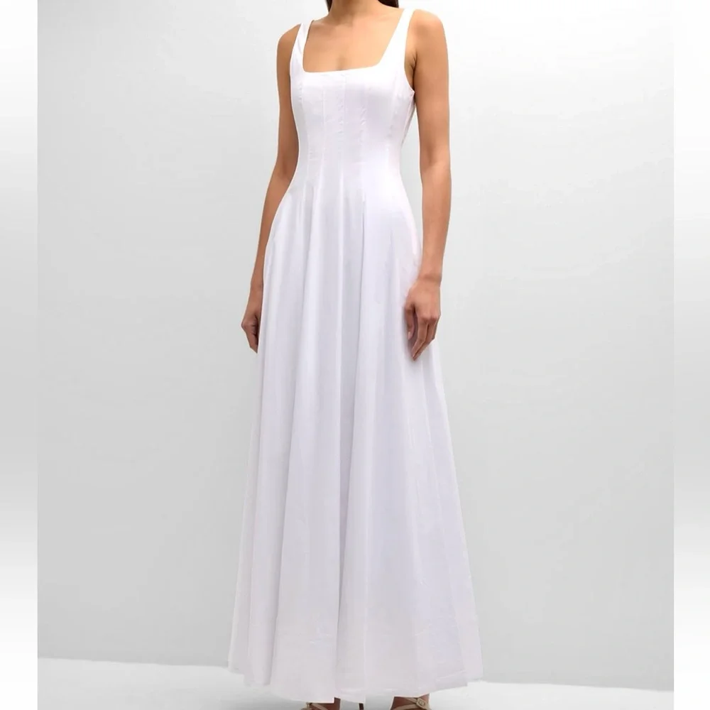 🌺🎉HP🎉🌺 NWT Staud Wells Maxi Dress White - Picture 8 of 16